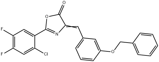 4-[3-(benzyloxy)benzylidene]-2-(2-chloro-4,5-difluorophenyl)-1,3-oxazol-5(4H)-one Structure