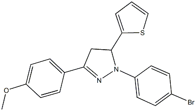 4-[1-(4-bromophenyl)-5-(2-thienyl)-4,5-dihydro-1H-pyrazol-3-yl]phenyl methyl ether|