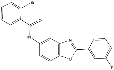 2-bromo-N-[2-(3-fluorophenyl)-1,3-benzoxazol-5-yl]benzamide Struktur
