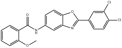 N-[2-(3,4-dichlorophenyl)-1,3-benzoxazol-5-yl]-2-(methyloxy)benzamide Structure