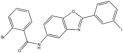 2-bromo-N-[2-(3-iodophenyl)-1,3-benzoxazol-5-yl]benzamide Structure