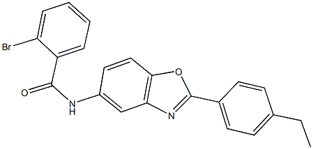 2-bromo-N-[2-(4-ethylphenyl)-1,3-benzoxazol-5-yl]benzamide,331447-37-1,结构式