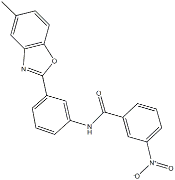 3-nitro-N-[3-(5-methyl-1,3-benzoxazol-2-yl)phenyl]benzamide Structure