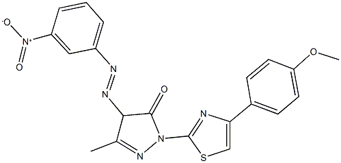 4-({3-nitrophenyl}diazenyl)-2-[4-(4-methoxyphenyl)-1,3-thiazol-2-yl]-5-methyl-2,4-dihydro-3H-pyrazol-3-one|