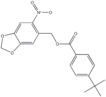 {6-nitro-1,3-benzodioxol-5-yl}methyl 4-tert-butylbenzoate Structure