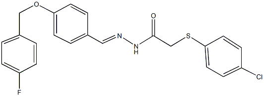 2-[(4-chlorophenyl)sulfanyl]-N'-{4-[(4-fluorobenzyl)oxy]benzylidene}acetohydrazide|