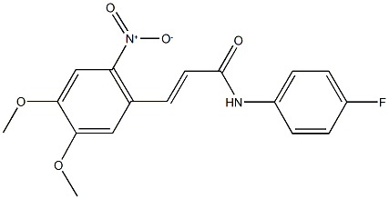 N-(4-fluorophenyl)-3-{2-nitro-4,5-dimethoxyphenyl}acrylamide Structure