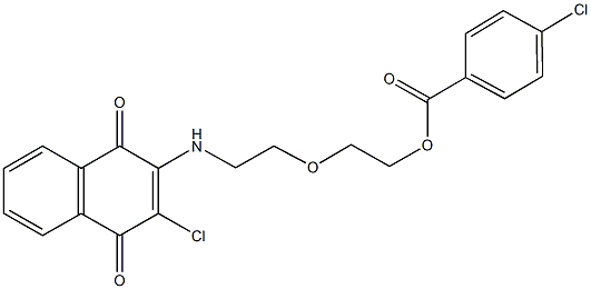 331462-33-0 2-{2-[(3-chloro-1,4-dioxo-1,4-dihydro-2-naphthalenyl)amino]ethoxy}ethyl 4-chlorobenzoate