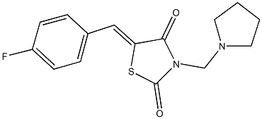 5-(4-fluorobenzylidene)-3-(1-pyrrolidinylmethyl)-1,3-thiazolidine-2,4-dione Structure