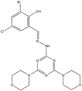 331463-95-7 3-bromo-5-chloro-2-hydroxybenzaldehyde [4,6-di(4-morpholinyl)-1,3,5-triazin-2-yl]hydrazone