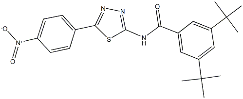 3,5-bis(1,1-dimethylethyl)-N-(5-{4-nitrophenyl}-1,3,4-thiadiazol-2-yl)benzamide,331465-09-9,结构式
