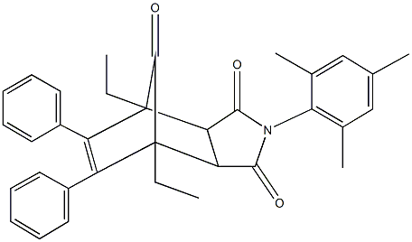 1,7-diethyl-4-mesityl-8,9-diphenyl-4-azatricyclo[5.2.1.0~2,6~]dec-8-ene-3,5,10-trione,331632-69-0,结构式