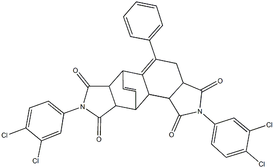 331632-80-5 5,14-bis(3,4-dichlorophenyl)-9-phenyl-5,14-diazapentacyclo[9.5.2.0~2,10~.0~3,7~.0~12,16~]octadeca-9,17-diene-4,6,13,15-tetrone