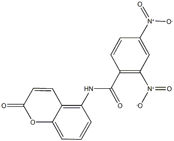 2,4-bisnitro-N-(2-oxo-2H-chromen-5-yl)benzamide Structure