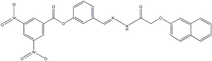 3-{2-[(2-naphthyloxy)acetyl]carbohydrazonoyl}phenyl 3,5-bisnitrobenzoate 化学構造式