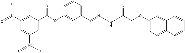 3-{2-[(2-naphthyloxy)acetyl]carbohydrazonoyl}phenyl 3,5-bisnitrobenzoate 结构式