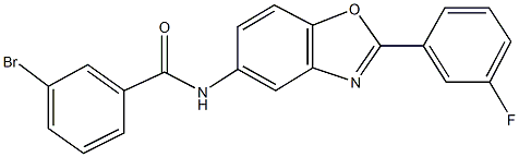 3-bromo-N-[2-(3-fluorophenyl)-1,3-benzoxazol-5-yl]benzamide Structure