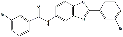 3-bromo-N-[2-(3-bromophenyl)-1,3-benzoxazol-5-yl]benzamide Structure