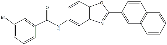 3-bromo-N-(2-naphthalen-2-yl-1,3-benzoxazol-5-yl)benzamide Struktur