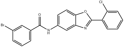 3-bromo-N-[2-(2-chlorophenyl)-1,3-benzoxazol-5-yl]benzamide Structure