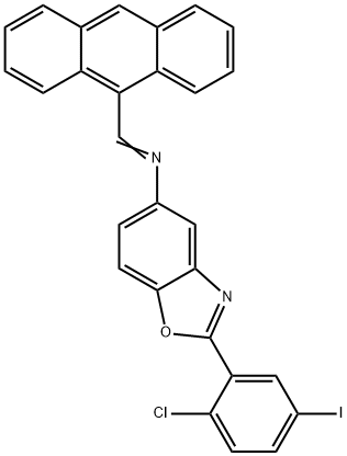 331650-54-5 N-(9-anthrylmethylene)-N-[2-(2-chloro-5-iodophenyl)-1,3-benzoxazol-5-yl]amine