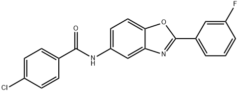 331650-73-8 4-chloro-N-[2-(3-fluorophenyl)-1,3-benzoxazol-5-yl]benzamide
