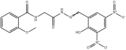 331651-29-7 N-[2-(2-{2-hydroxy-3,5-bisnitrobenzylidene}hydrazino)-2-oxoethyl]-2-methoxybenzamide