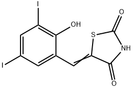 5-(2-hydroxy-3,5-diiodobenzylidene)-1,3-thiazolidine-2,4-dione Structure