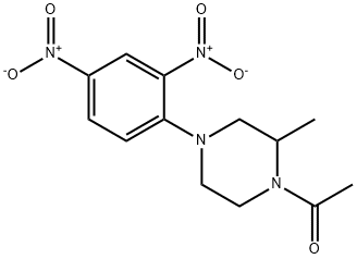 1-acetyl-4-{2,4-bisnitrophenyl}-2-methylpiperazine Struktur