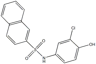 N-(3-chloro-4-hydroxyphenyl)naphthalene-2-sulfonamide Struktur