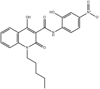 4-hydroxy-N-{2-hydroxy-4-nitrophenyl}-2-oxo-1-pentyl-1,2-dihydro-3-quinolinecarboxamide,331653-15-7,结构式