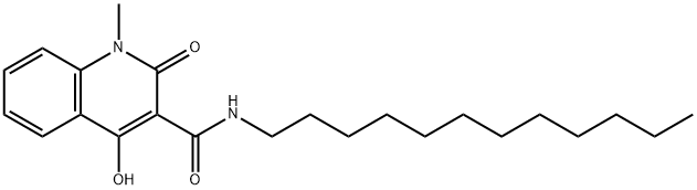 N-dodecyl-4-hydroxy-1-methyl-2-oxo-1,2-dihydroquinoline-3-carboxamide 化学構造式
