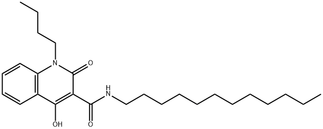 1-butyl-N-dodecyl-4-hydroxy-2-oxo-1,2-dihydroquinoline-3-carboxamide Struktur