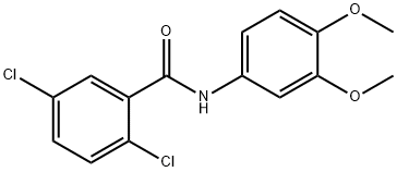 2,5-dichloro-N-(3,4-dimethoxyphenyl)benzamide 化学構造式