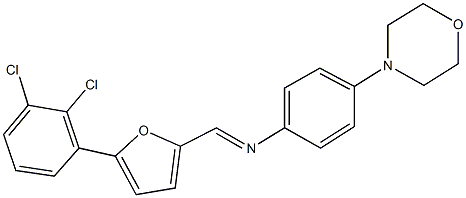 N-{[5-(2,3-dichlorophenyl)-2-furyl]methylene}-N-[4-(4-morpholinyl)phenyl]amine Struktur