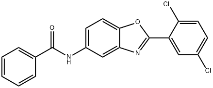 N-[2-(2,5-dichlorophenyl)-1,3-benzoxazol-5-yl]benzamide Structure