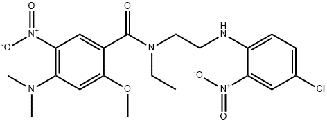 N-(2-{4-chloro-2-nitroanilino}ethyl)-4-(dimethylamino)-N-ethyl-5-nitro-2-methoxybenzamide,331656-62-3,结构式