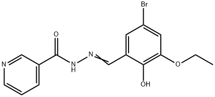 N'-(5-bromo-3-ethoxy-2-hydroxybenzylidene)nicotinohydrazide Structure