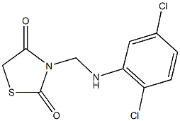 3-[(2,5-dichloroanilino)methyl]-1,3-thiazolidine-2,4-dione 化学構造式