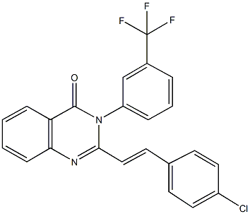 2-[2-(4-chlorophenyl)vinyl]-3-[3-(trifluoromethyl)phenyl]-4(3H)-quinazolinone,331657-55-7,结构式