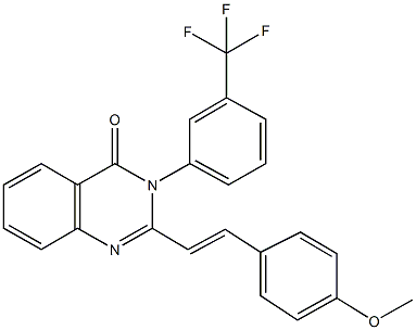 2-[2-(4-methoxyphenyl)vinyl]-3-[3-(trifluoromethyl)phenyl]-4(3H)-quinazolinone Structure