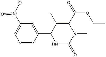 ethyl 6-{3-nitrophenyl}-3,5-dimethyl-2-oxo-1,2,3,6-tetrahydro-4-pyrimidinecarboxylate Structure