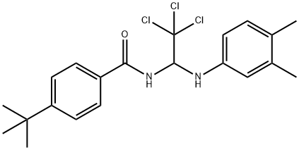 4-tert-butyl-N-[2,2,2-trichloro-1-(3,4-dimethylanilino)ethyl]benzamide 结构式