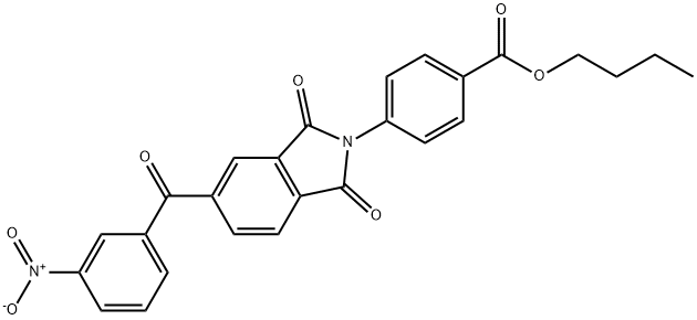 butyl 4-(5-{3-nitrobenzoyl}-1,3-dioxo-1,3-dihydro-2H-isoindol-2-yl)benzoate Structure