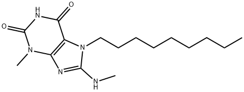 3-methyl-8-(methylamino)-7-nonyl-3,7-dihydro-1H-purine-2,6-dione Struktur