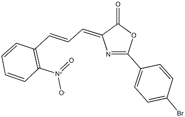 2-(4-bromophenyl)-4-(3-{2-nitrophenyl}-2-propenylidene)-1,3-oxazol-5(4H)-one,331659-51-9,结构式