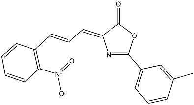 4-(3-{2-nitrophenyl}-2-propenylidene)-2-(3-methylphenyl)-1,3-oxazol-5(4H)-one Structure