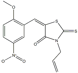 3-allyl-5-{5-nitro-2-methoxybenzylidene}-2-thioxo-1,3-thiazolidin-4-one Structure