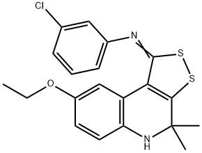 331661-23-5 N-(3-chlorophenyl)-N-(8-ethoxy-4,4-dimethyl-4,5-dihydro-1H-[1,2]dithiolo[3,4-c]quinolin-1-ylidene)amine