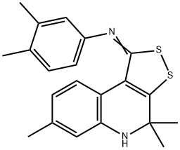 3,4-dimethyl-N-[(1Z)-4,4,7-trimethyl-4,5-dihydro-1H-[1,2]dithiolo[3,4-c]quinolin-1-ylidene]aniline|